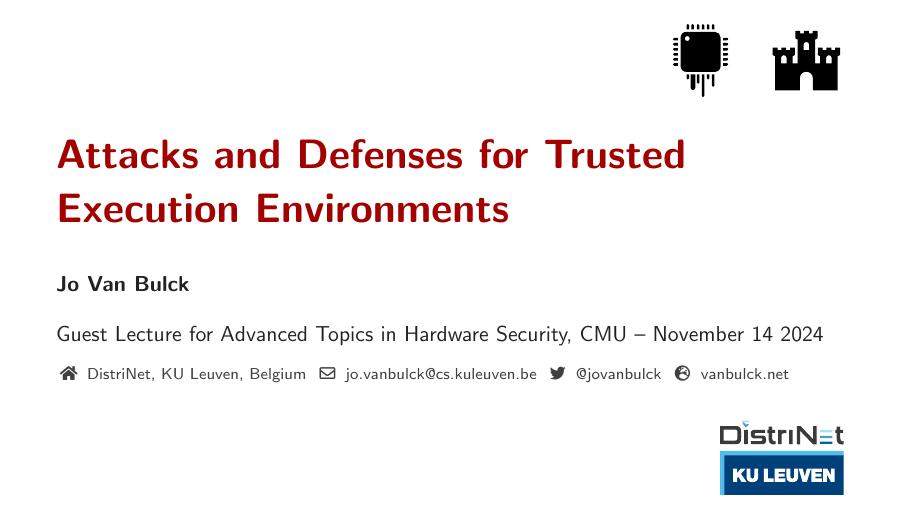 Attacks and Defenses for Trusted Execution Environments