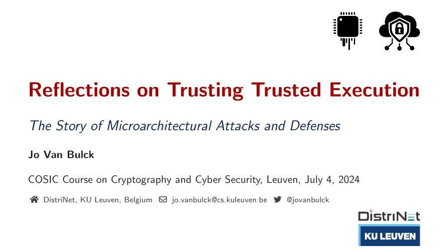 Reflections on Trusting Trusted Execution: The Story of Microarchitectural Attacks and Defenses