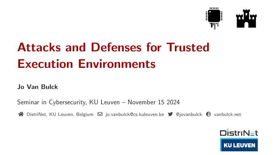 Attacks and Defenses for Trusted Execution Environments