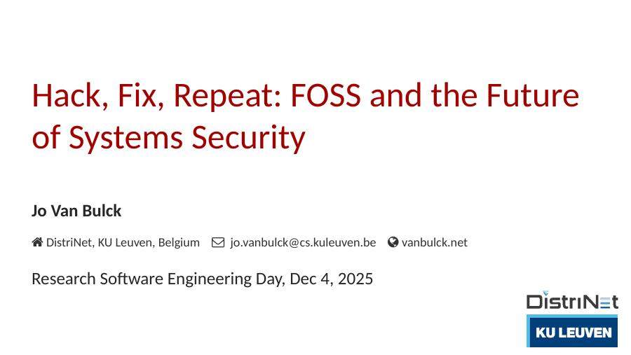 Hack, Fix, Repeat: FOSS and the Future of Systems Security